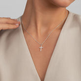 Silver Cross Necklace for Women